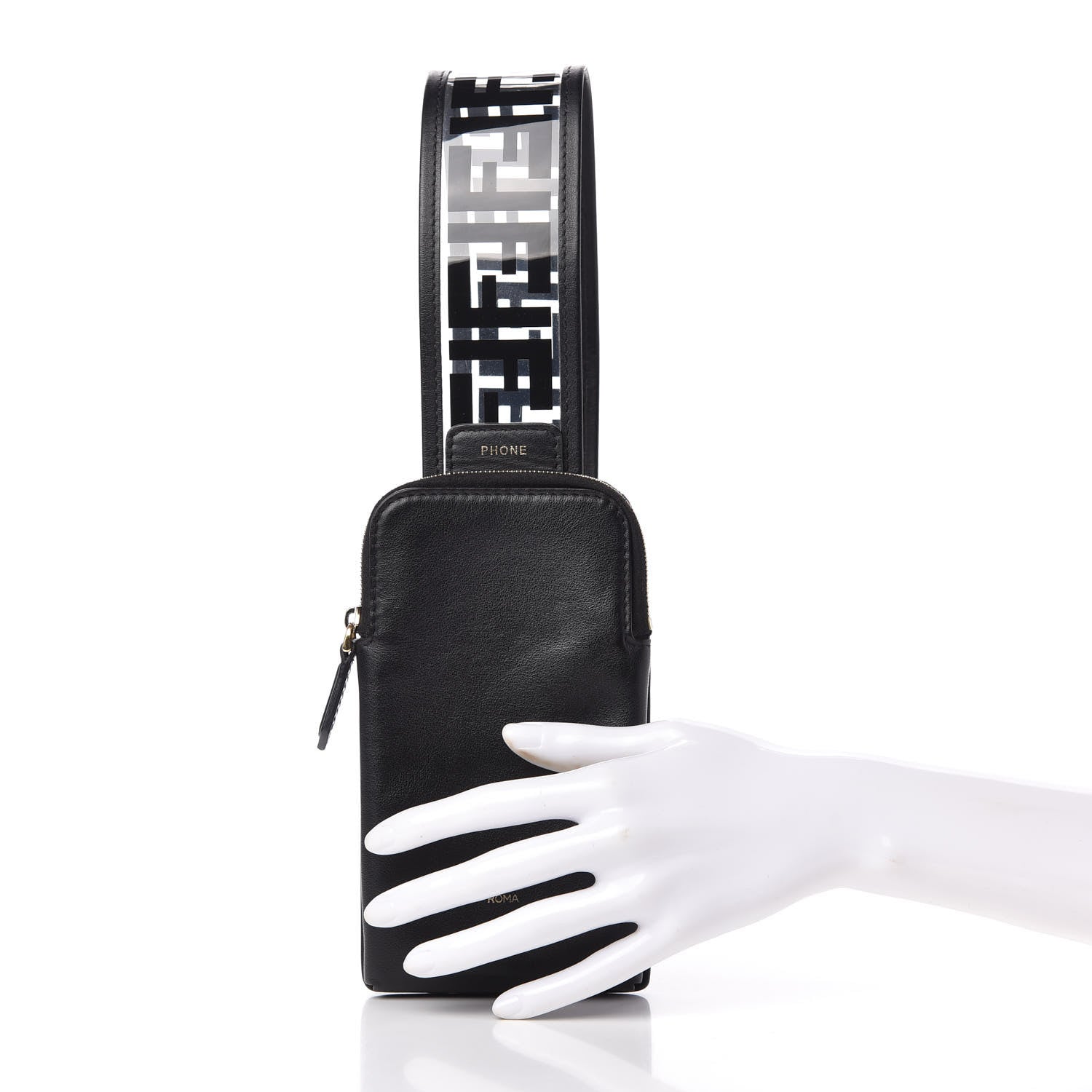 Fendi TPU FF Vitello Grace Cell Pocket Strap You Black 2 of 12