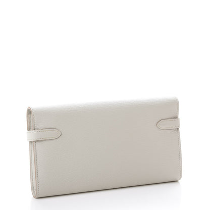 Hermes Chevre Mysore Kelly Longue Wallet Gris Perle 3 of 9