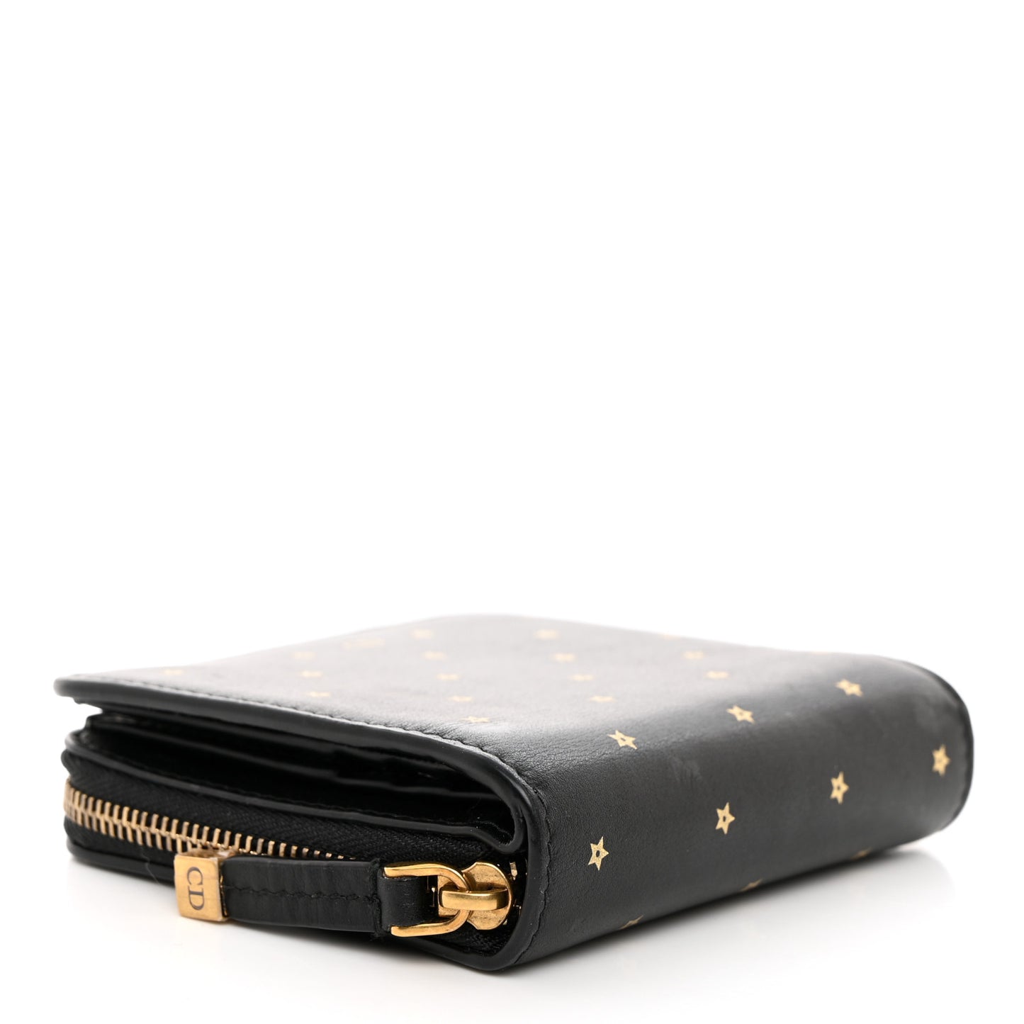 Calfskin Stars Voyageur French Wallet Black