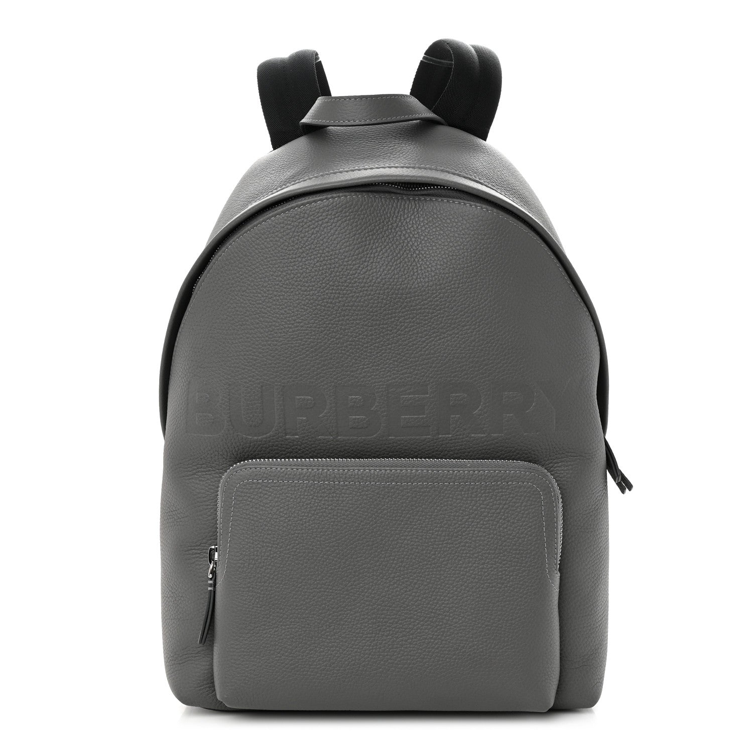 Burberry Calfskin Logo Embossed Backpack Charcoal Grey 1 of 12