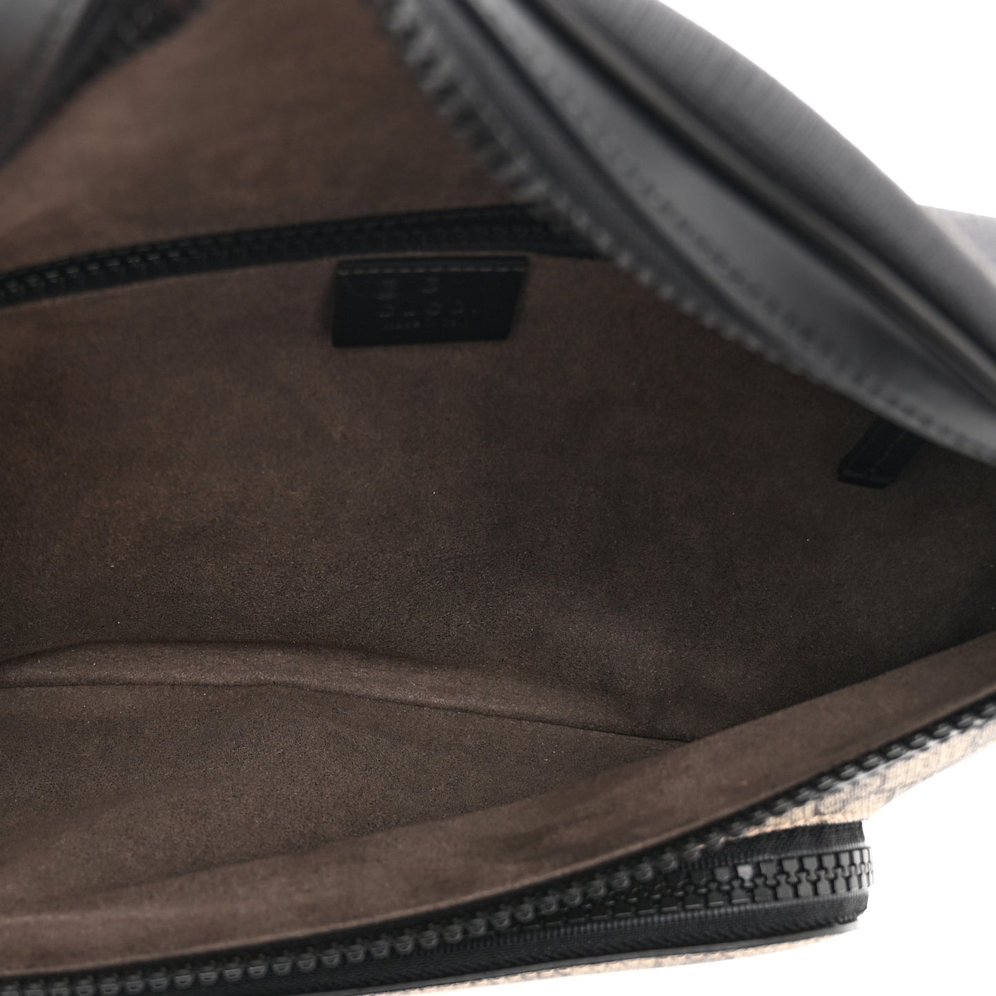 GG Supreme Monogram Large Belt Bag Beige Ebony Black