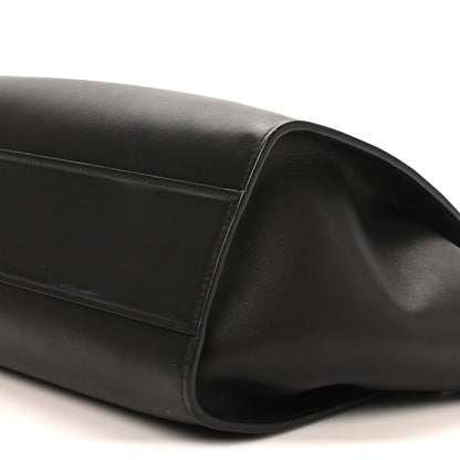 The Row Polished Saddle Calfskin Marlo 12 Tote Bag Black 9 of 9