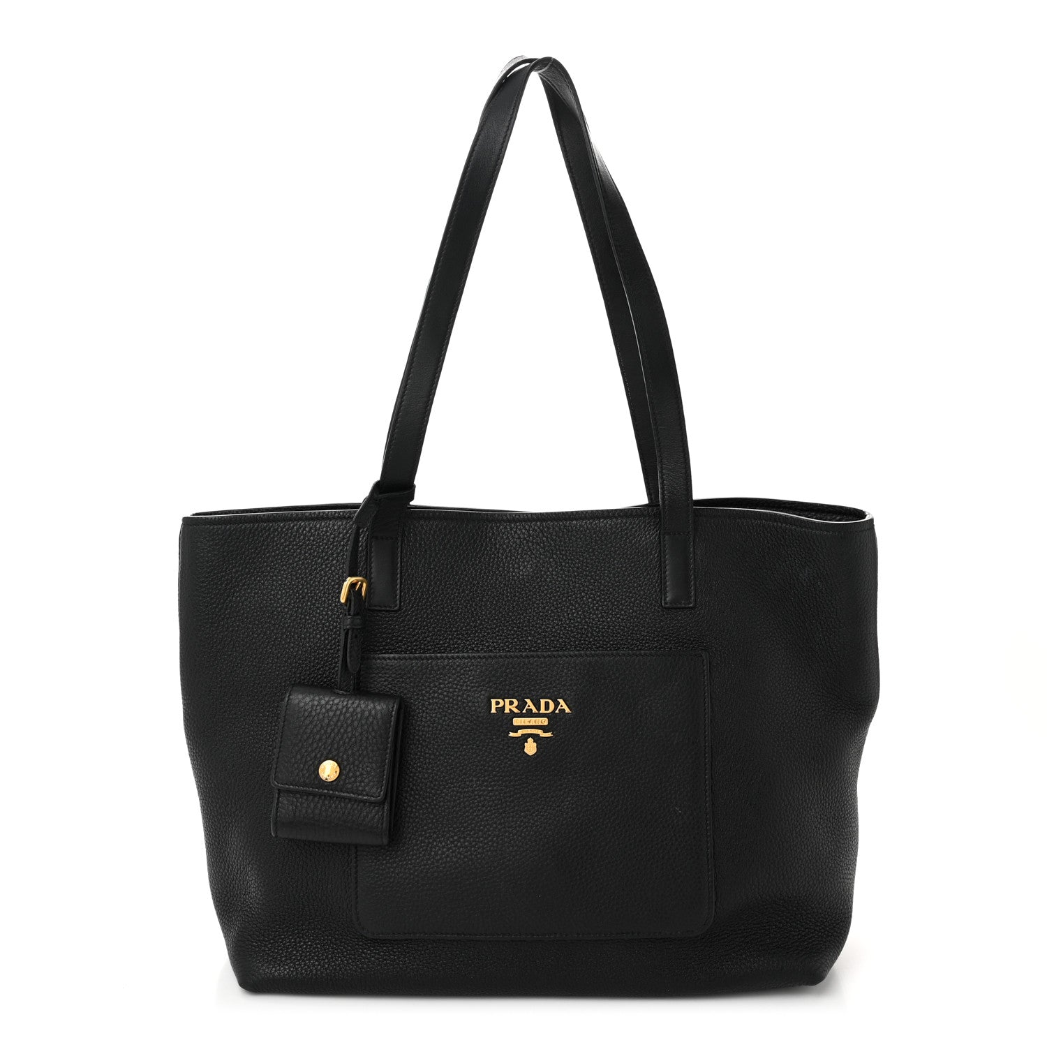 Prada Vitello Daino Pocket Shopping Tote Black 1 of 11