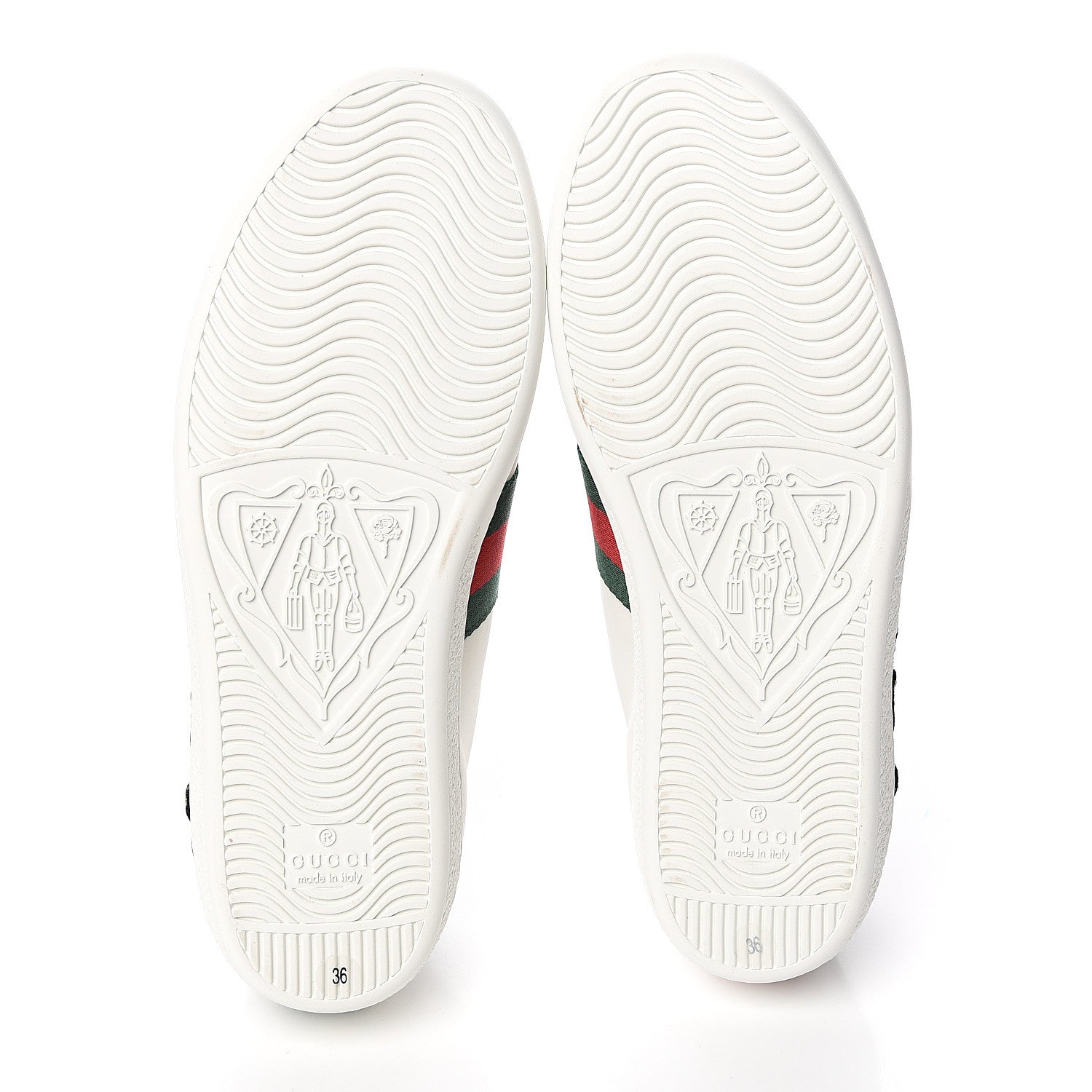 Gucci Calfskin Web Floral Embroidered Womens Ace Sneakers 36 White 5 of 9