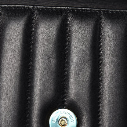 Saint Laurent Lambskin Matelasse Monogram Medium Vicky Chain Bag Black 9 of 10