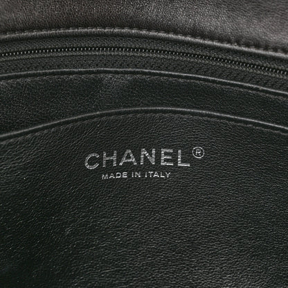 Chanel Lambskin Quilted Jumbo Classic Twist Flap Bag Black Bordeaux 5 of 12