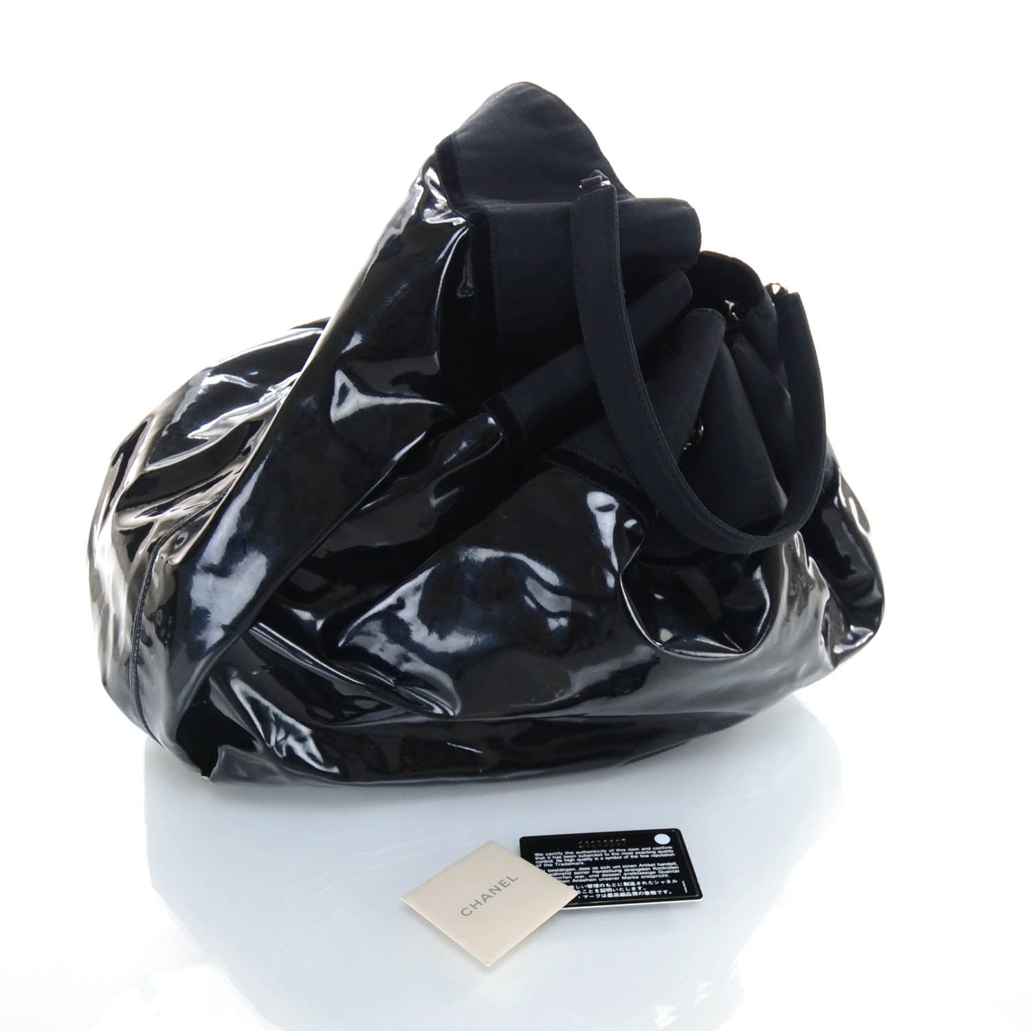 Chanel Vinyl Stretch Spirit Large Cabas Tote Black 5 of 11