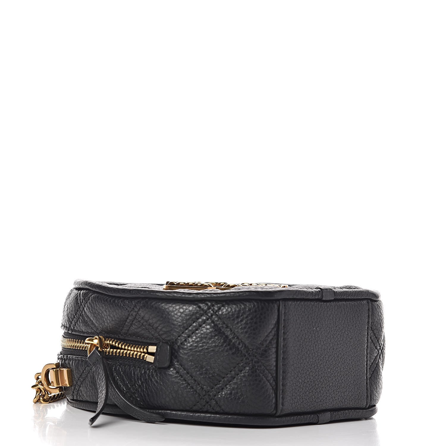 Marc Jacobs Grained Calfskin Quilted The Status Round Crossbody Black 4 of 11