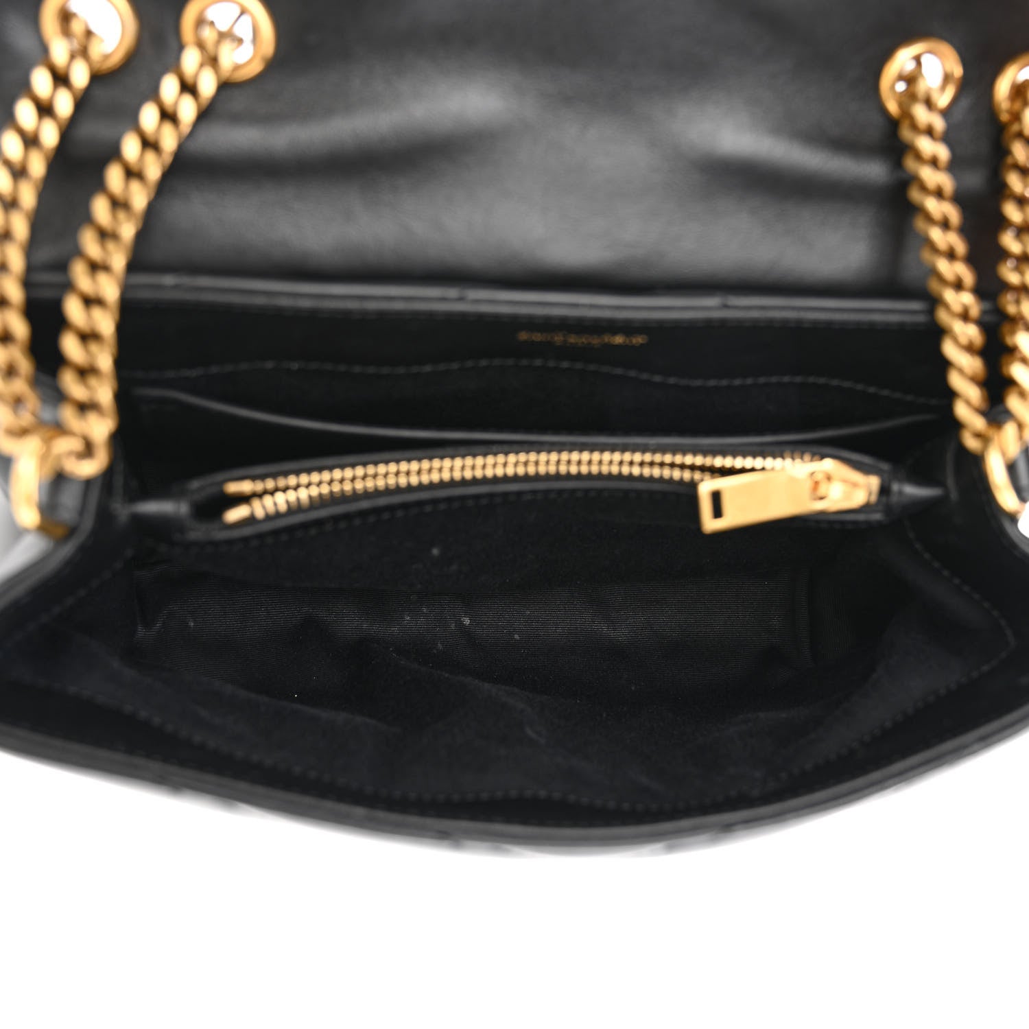 Saint Laurent Calfskin Y Quilted Monogram Small Loulou Chain Satchel Black 5 of 10