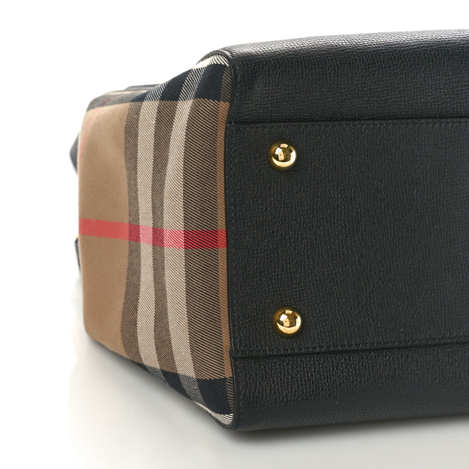 Burberry Grainy Calfskin House Check Small Canterbury Black 8 of 9