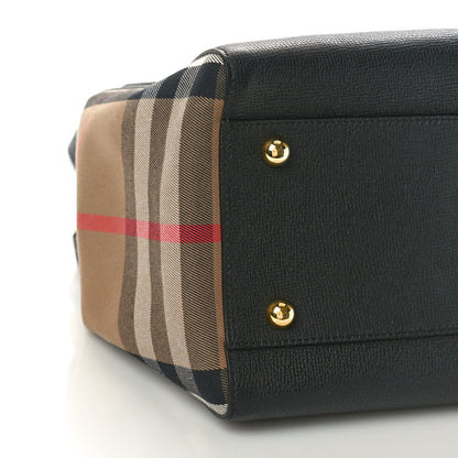 Burberry Grainy Calfskin House Check Small Canterbury Black 8 of 9
