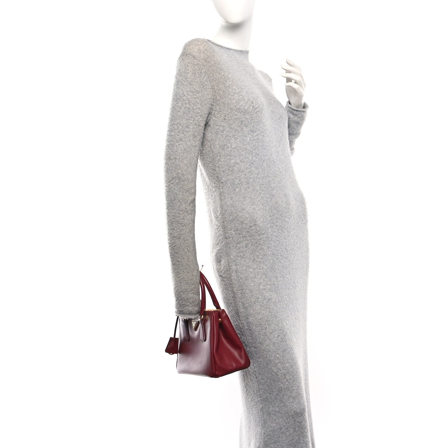 Prada Saffiano Lux Small Galleria Double Zip Tote Cerise 2 of 10