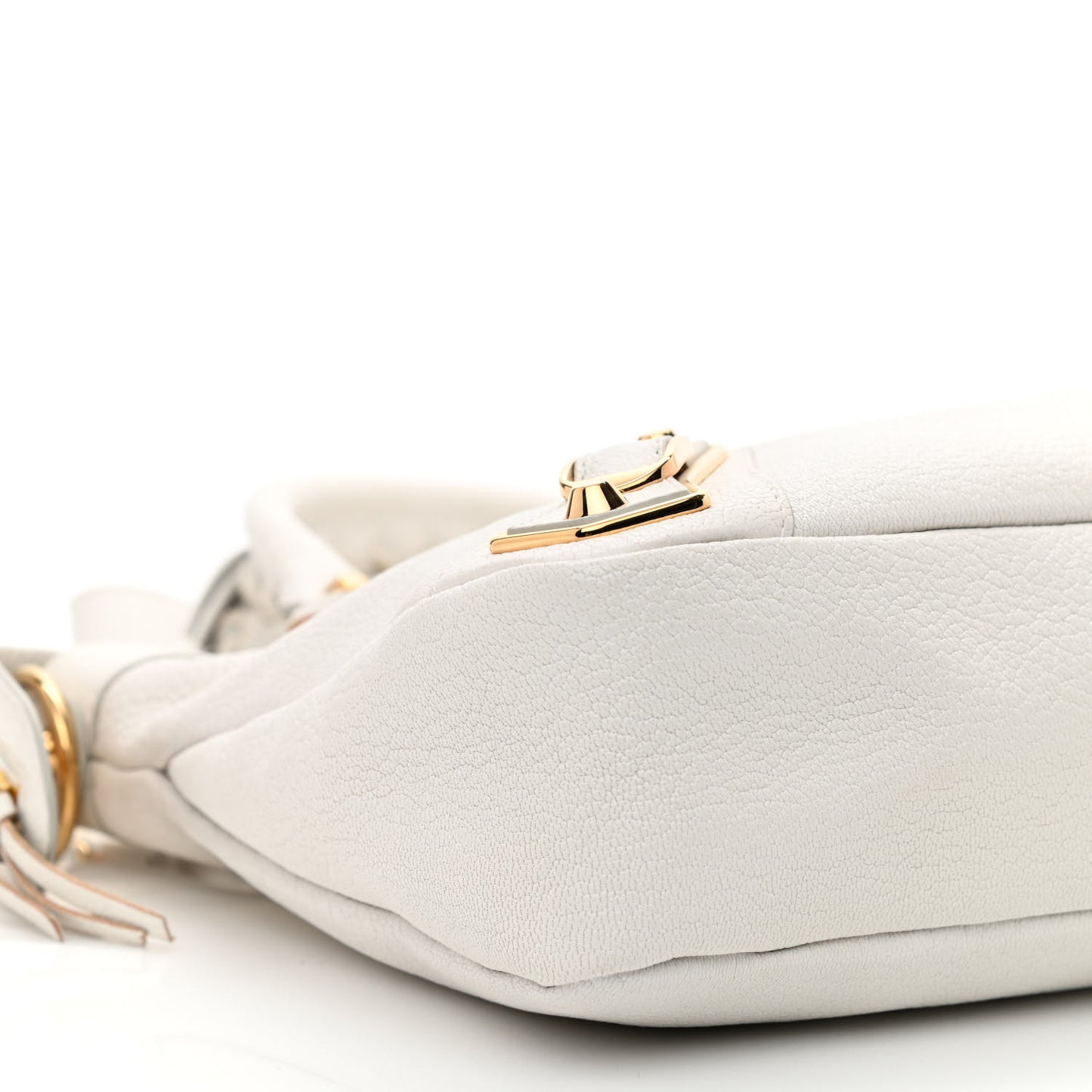 Chevre Gold Metallic Edge Hardware Town White