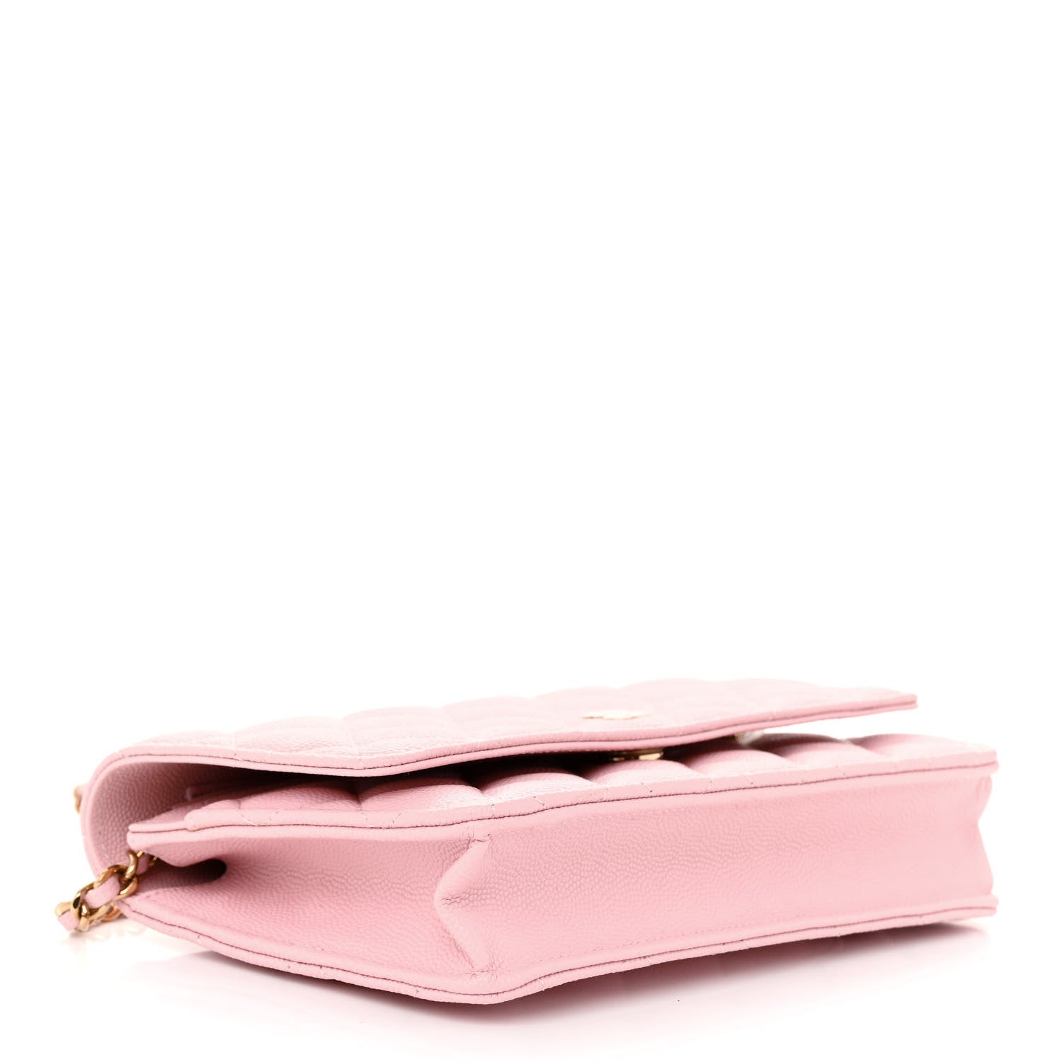 Chanel Caviar Quilted Wallet on Chain WOC Light Pink 4 of 11