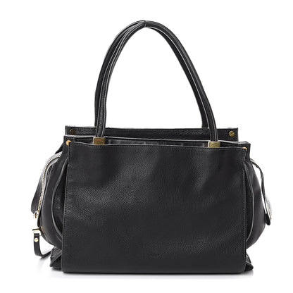 Chloe Pebbled Calfskin Dree Shoulder Bag Black 1 of 8