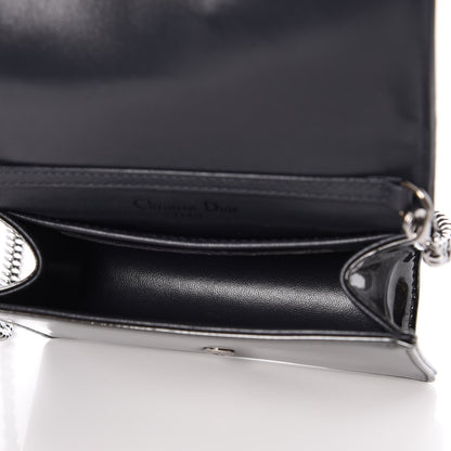 Christian Dior Metallic Patent Micro-Cannage Baby Diorama Flap Bag Onyx Black 5 of 8