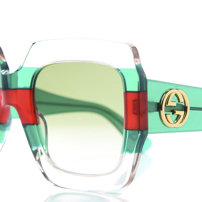 Gucci Square Web Frame GG0178S Sunglasses Green Red 7 of 8
