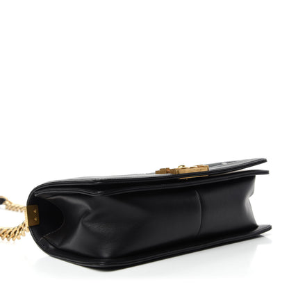 Chanel Caviar Suede Calfskin Chevron Medium Boy Flap Black 4 of 13