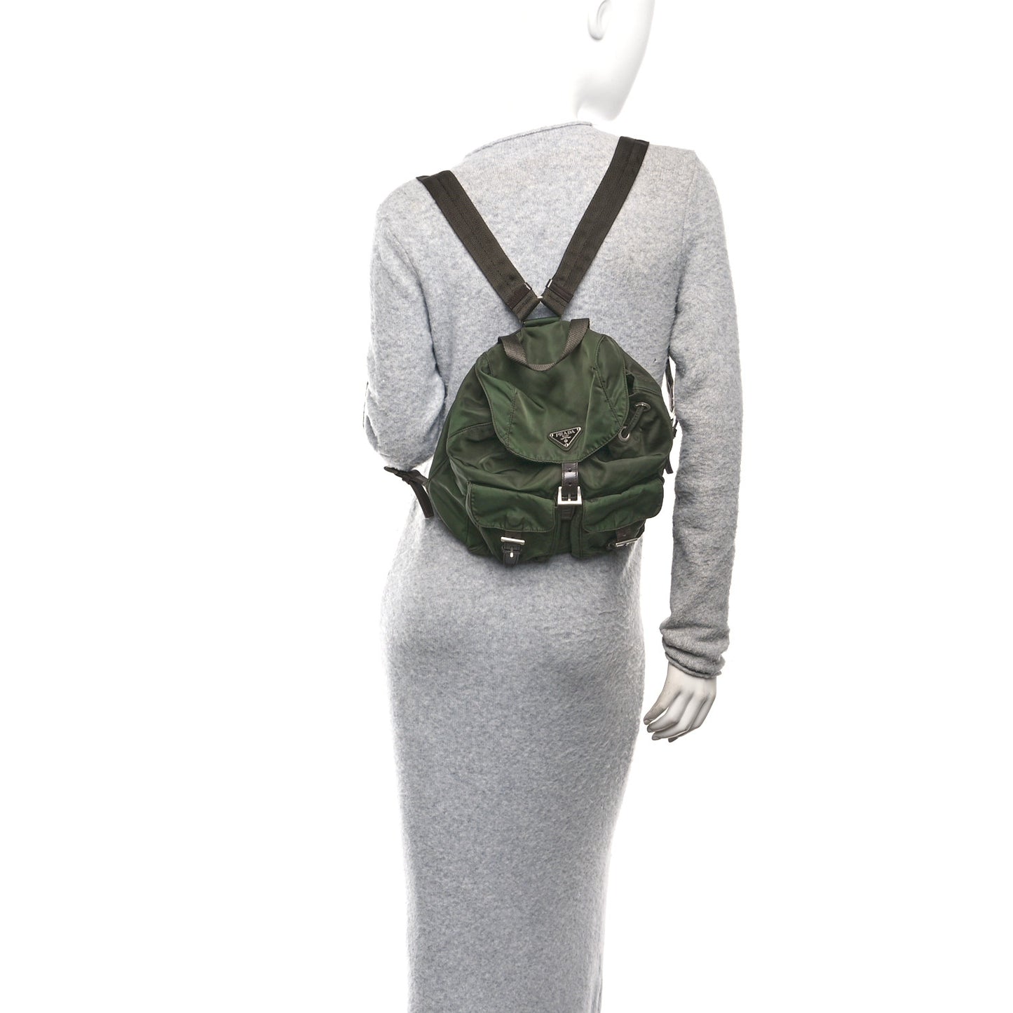 Nylon Vela Small Backpack Dark Green