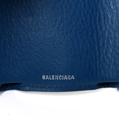Balenciaga Calfskin Mini Papier Wallet Blue Marine 7 of 11