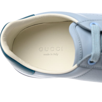 Gucci Calfskin Interlocking G Perforated Womens Ace Sneakers 36.5 Porcelain Light Blue Zaffiro 7 of 9