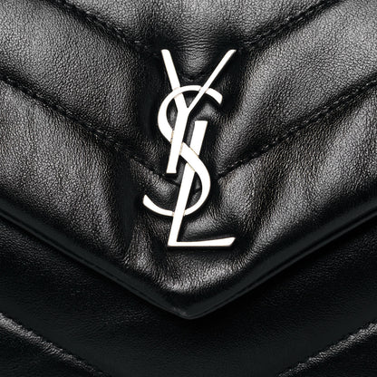 Saint Laurent Calfskin Y Quilted Monogram Toy Loulou Crossbody Bag Black 11 of 14