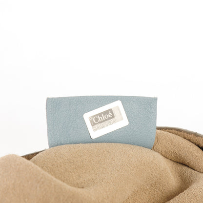 Chloe Suede Smooth Calfskin Drew Shoulder Bag Cloudy Blue 8 of 8