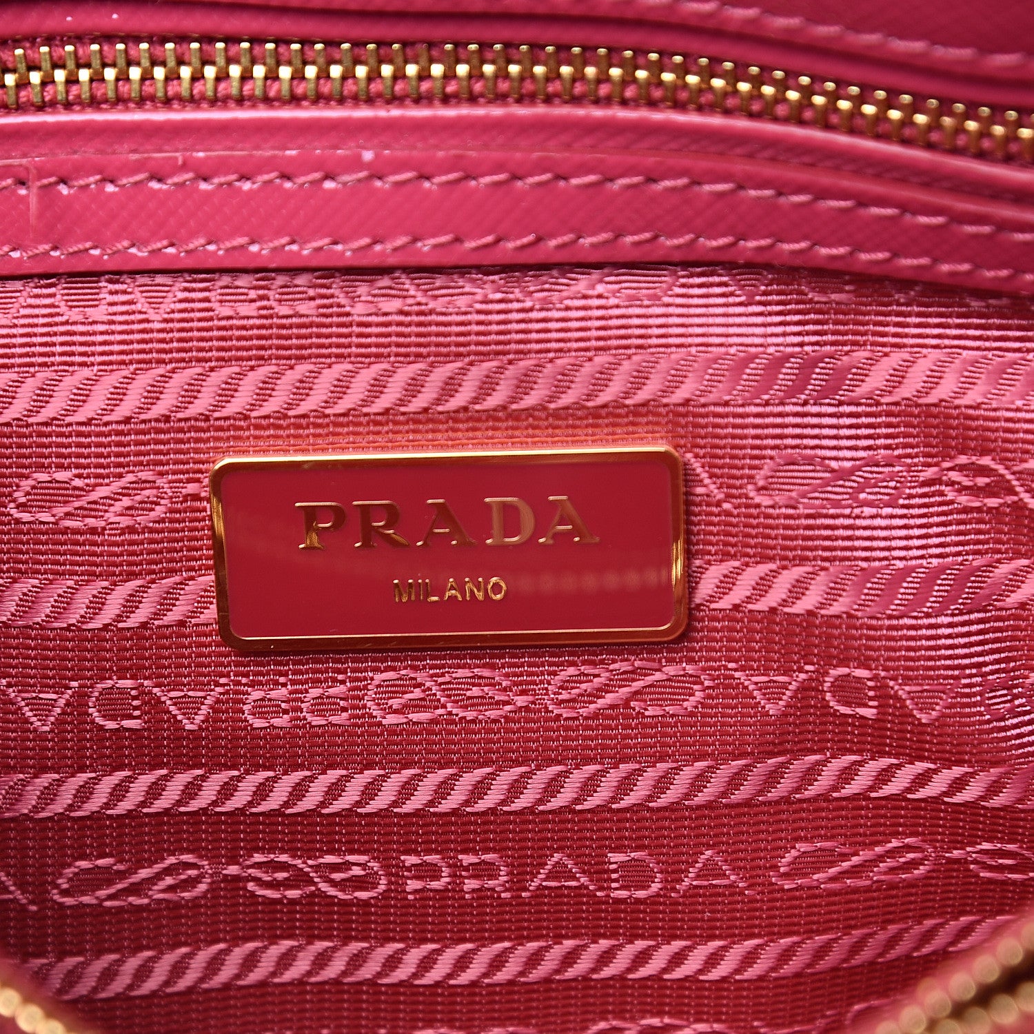 Prada Saffiano Vernice Mini Promenade Tote Peonia 5 of 9