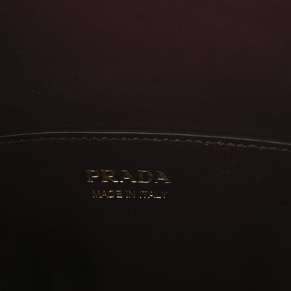 Prada Suede Buckle Bucket Bag With Belt Burgundy 6 of 11