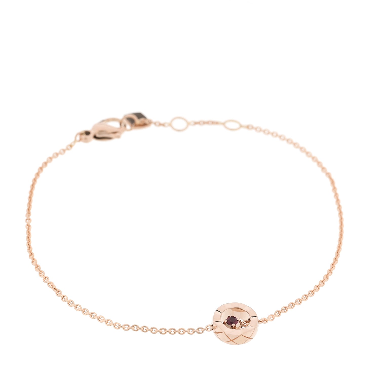 18K Beige Gold Ruby Coco Crush Station Bracelet