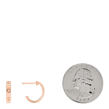 Cartier 18K Pink Gold Small LOVE Hoop Earrings 2 of 8