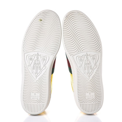 Gucci Metallic Ayers Web New Ace Sneakers 8 Gold Silver 7 of 15