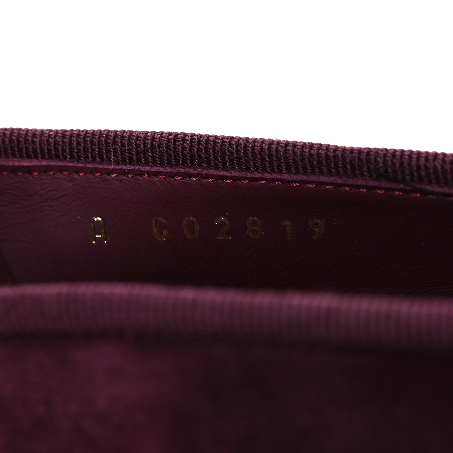 Suede Calfskin Patent Cap Toe CC Ballerina Flats 36 Burgundy