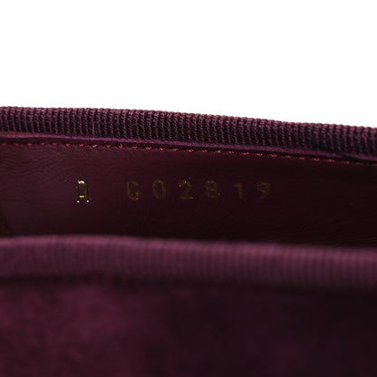 Chanel Suede Calfskin Patent Cap Toe CC Ballerina Flats 36 Burgundy 10 of 11