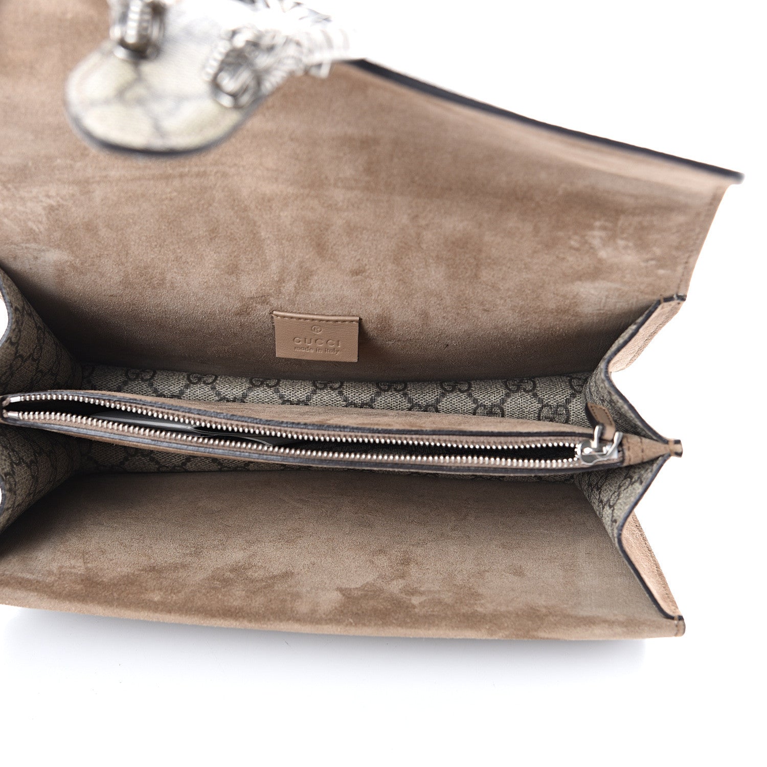 Gucci GG Supreme Monogram Small Dionysus Shoulder Bag Taupe 4 of 14