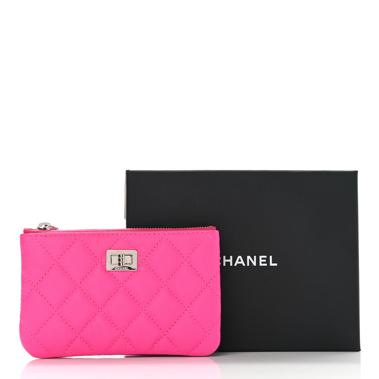 Chanel Goatskin Quilted Small Reissue Cosmetic Case Pink 8 of 8