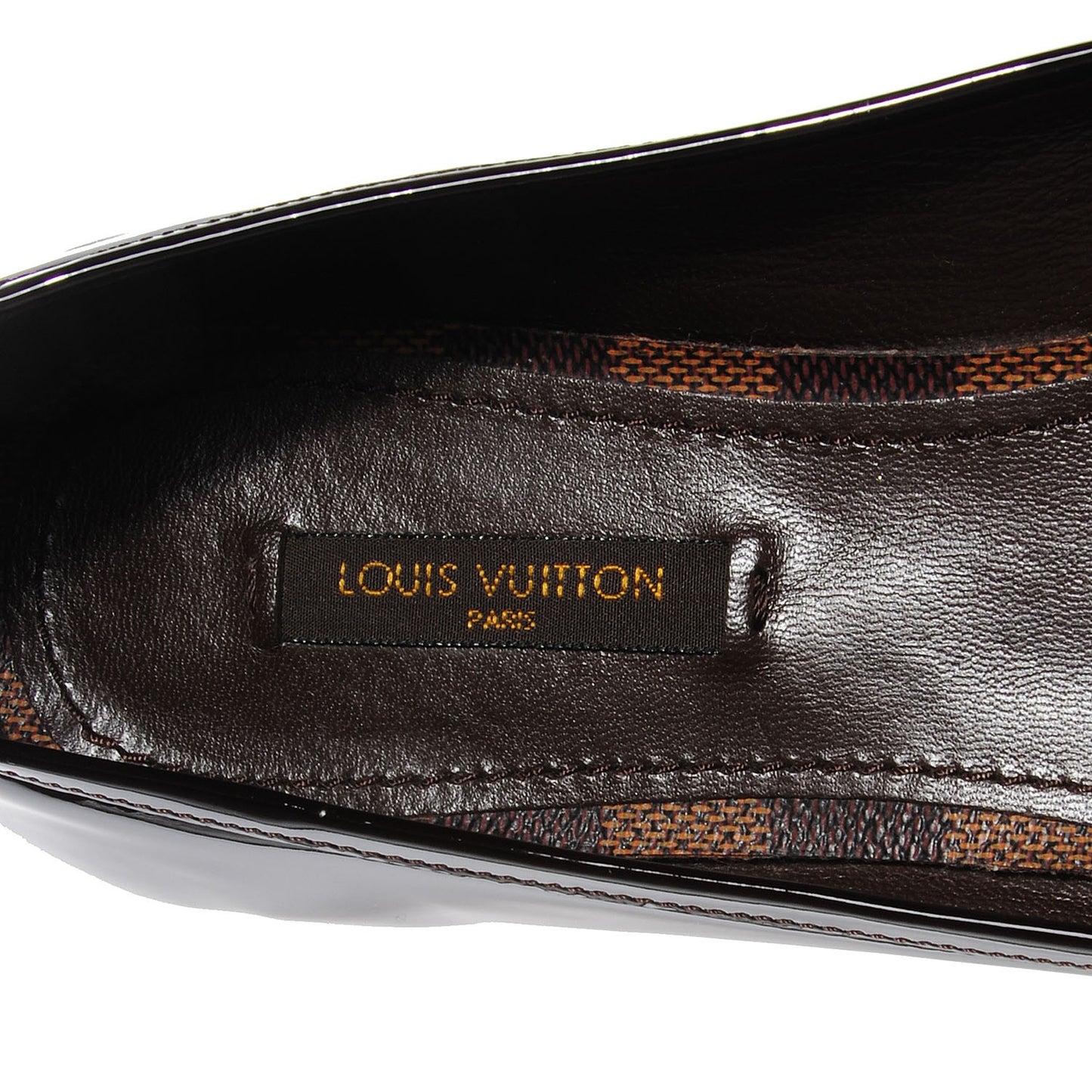 Damier Ebene Patent Valentine Ballerina Flats 38