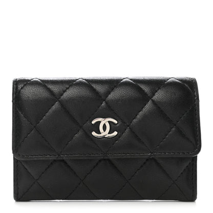 Chanel Lambskin Quilted Flap Card Holder Black 1 of 13
