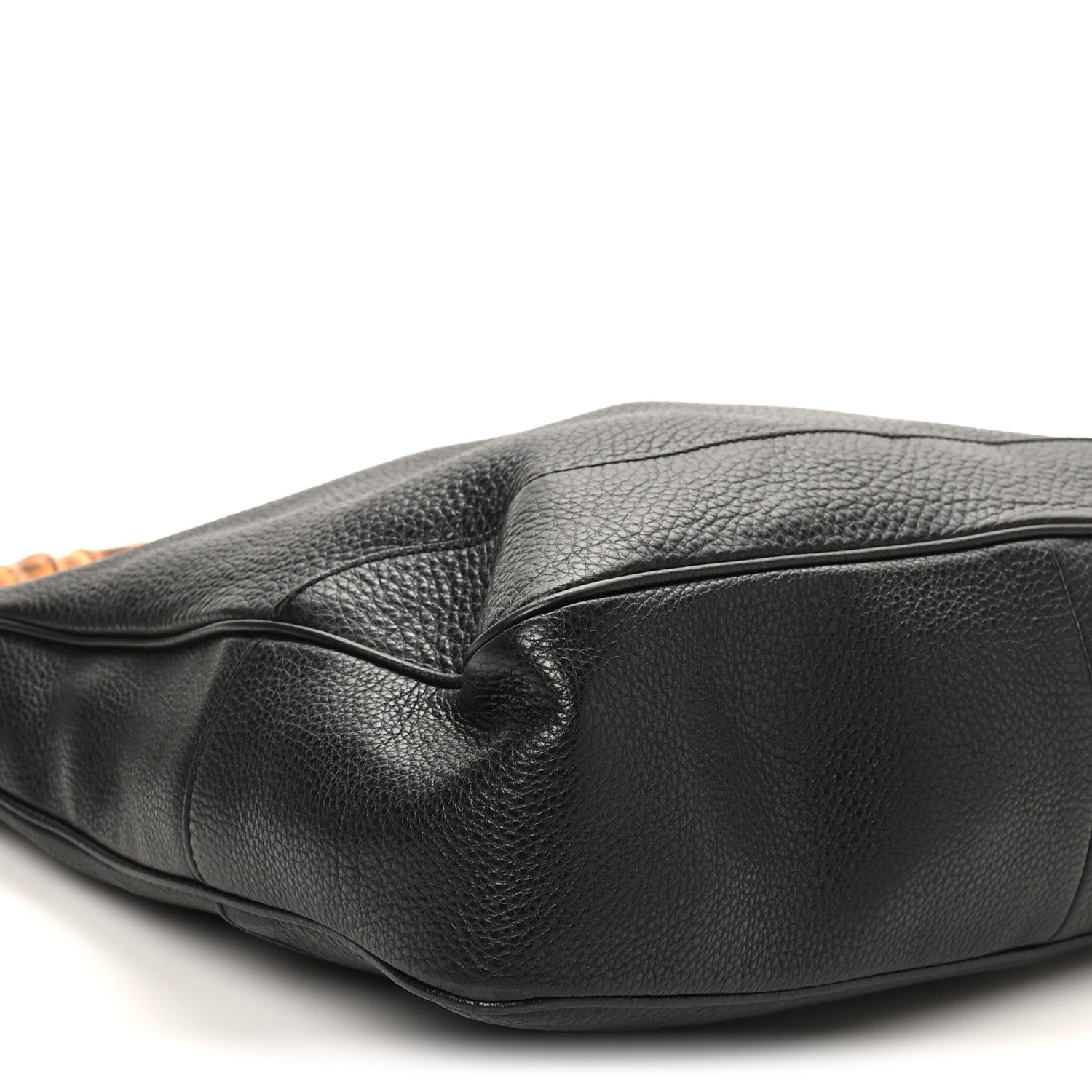 Gucci Pebbled Calfskin Medium Diana Bamboo Shoulder Bag Black 8 of 9