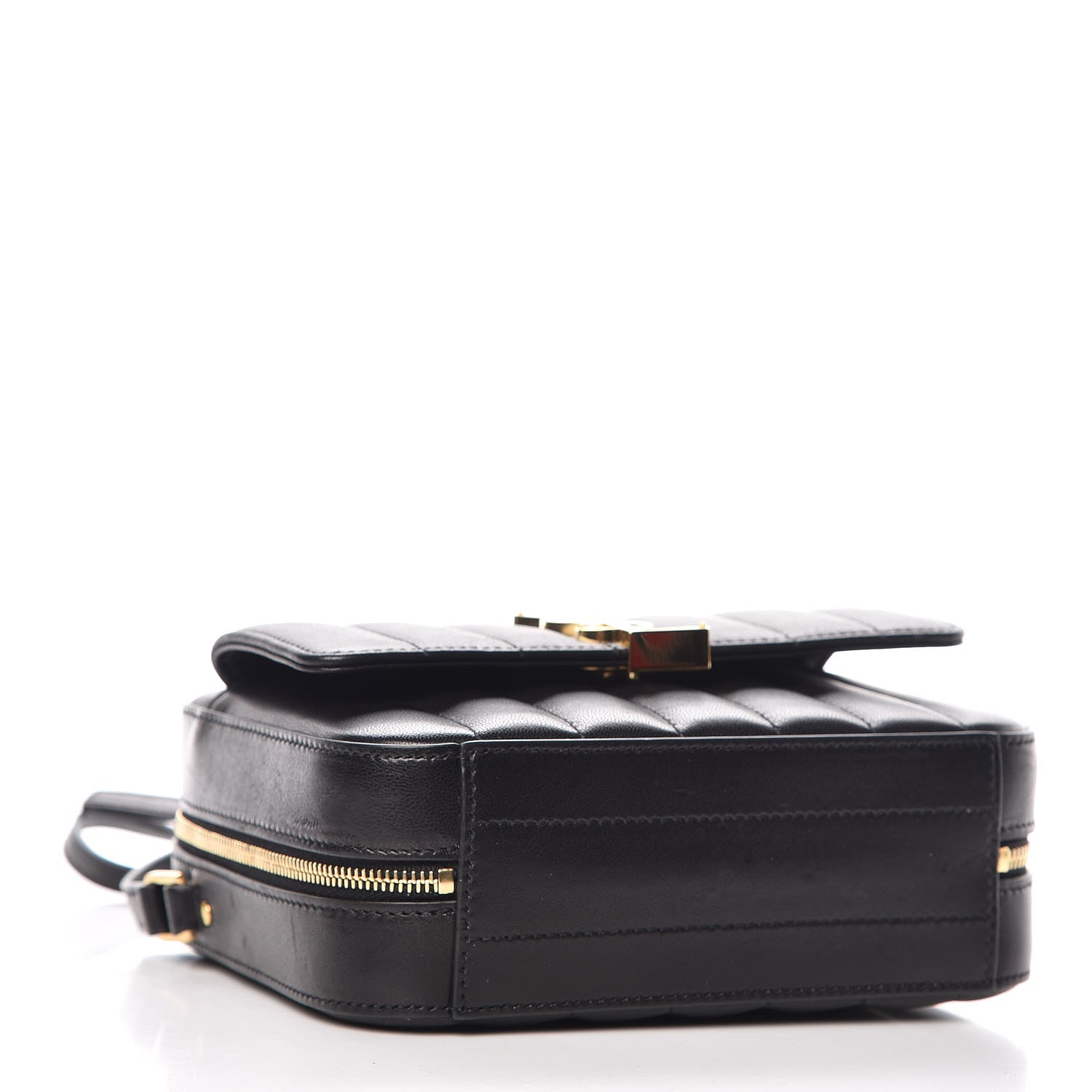Saint Laurent Lambskin Matelasse Monogram Vicky Camera Bag Black 2 of 10