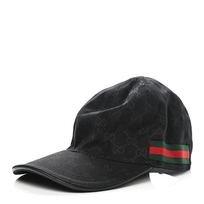 Gucci Monogram Web Baseball Hat M Black 1 of 11