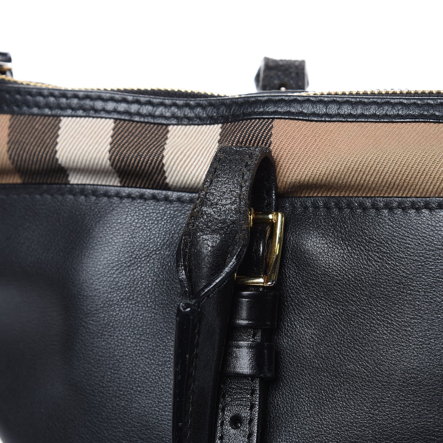 Calfskin House Check Small Salisbury Tote Black