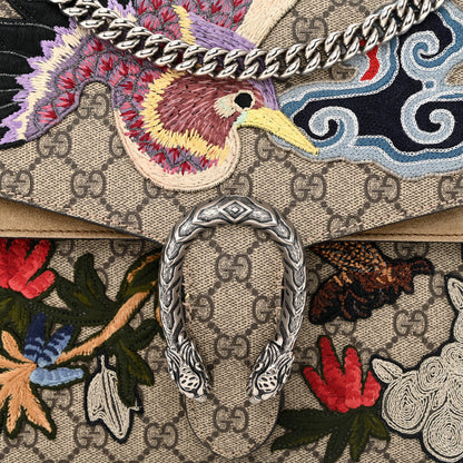 Gucci GG Supreme Monogram Embroidered Medium Dionysus Shoulder Bag Taupe 8 of 10
