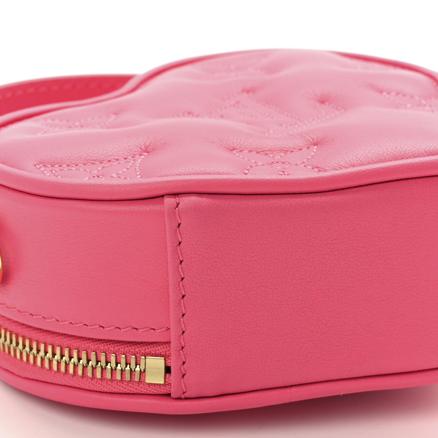 Louis Vuitton Calfskin Embroidered Monogram Pop My Heart Bag Pouch Dragon Fruit Pink 9 of 10