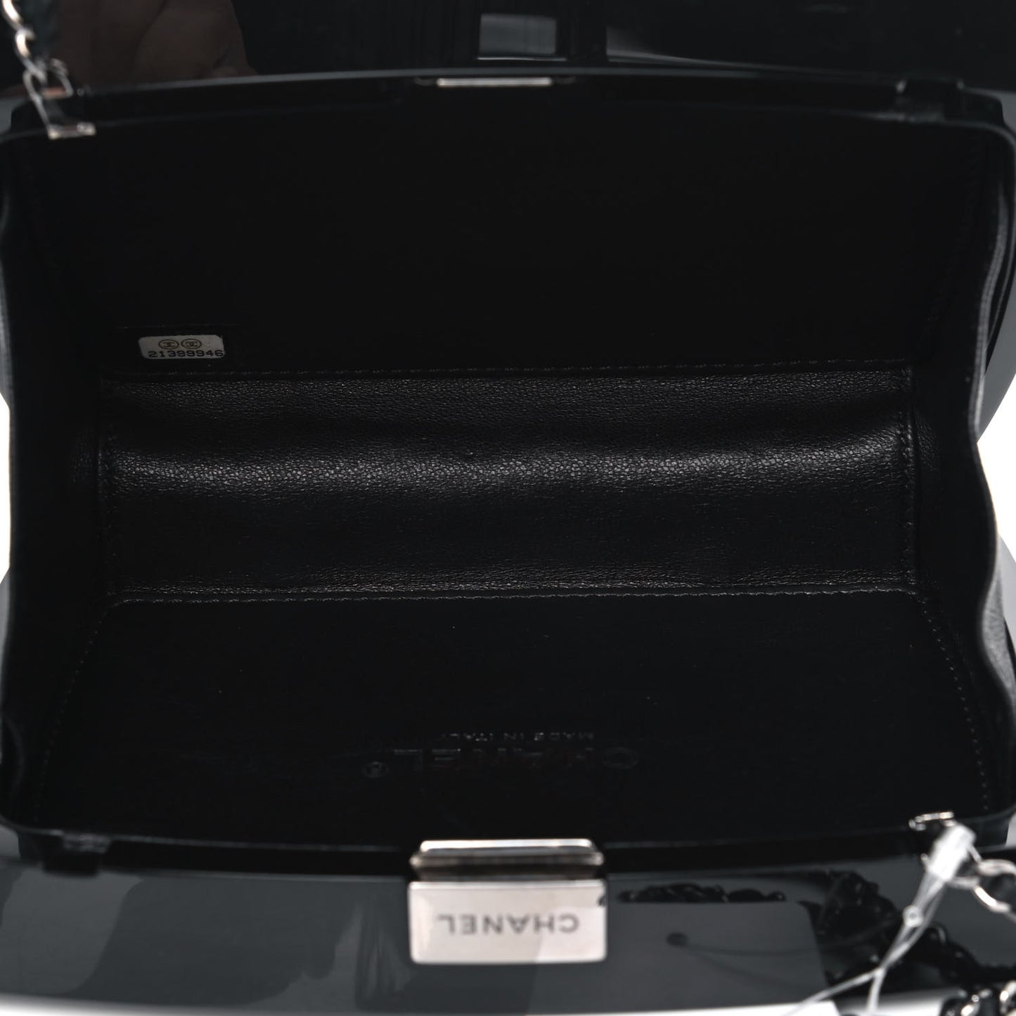 Plexiglass Compact Box Clutch Black