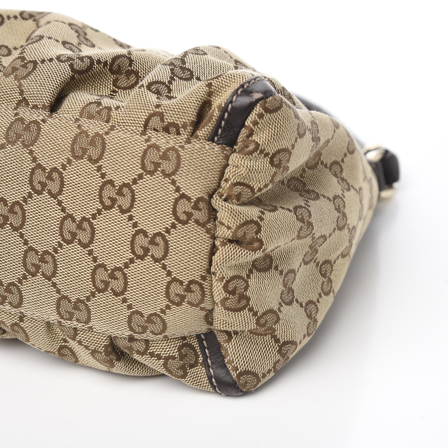 Gucci Monogram Medium D Gold Ring Hobo Dark Brown 7 of 8