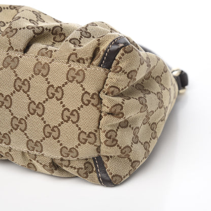 Gucci Monogram Medium D Gold Ring Hobo Dark Brown 7 of 8