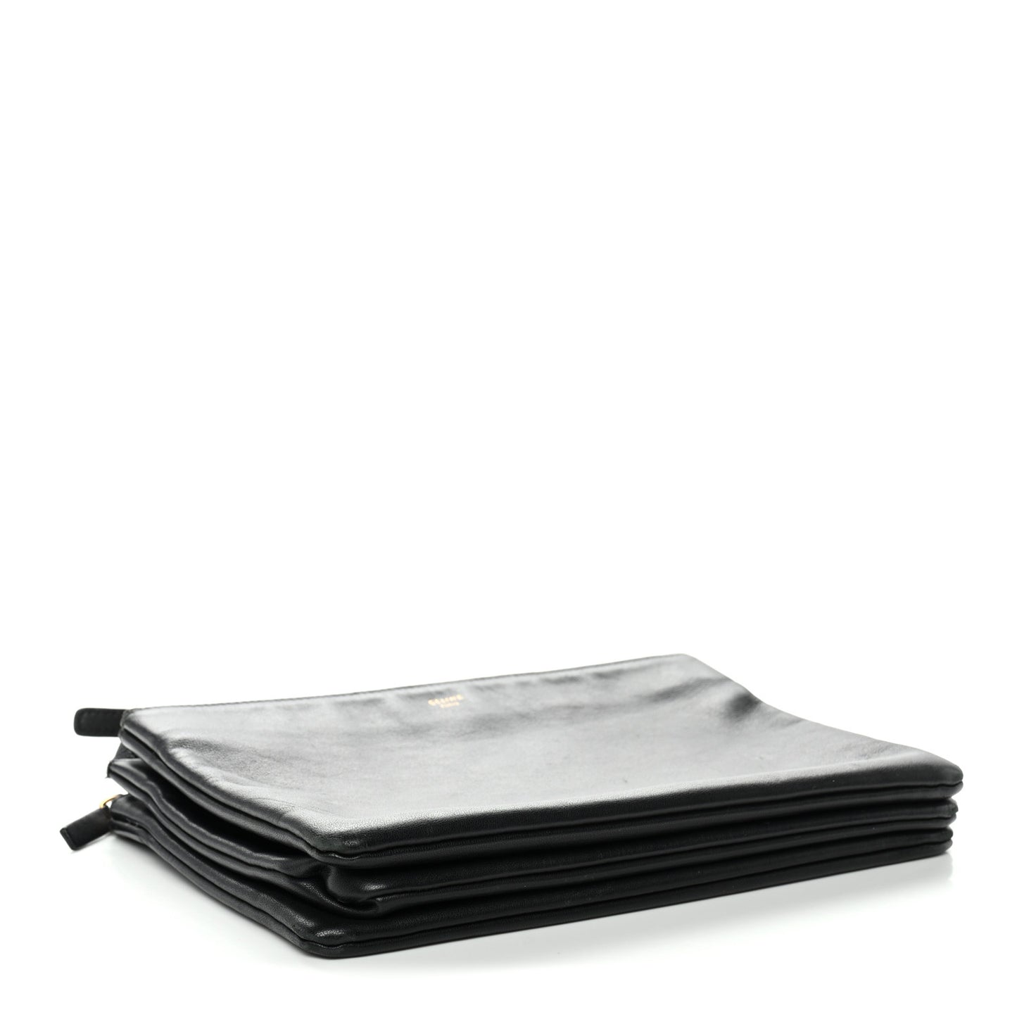 Lambskin Large Trio Crossbody Bag Black