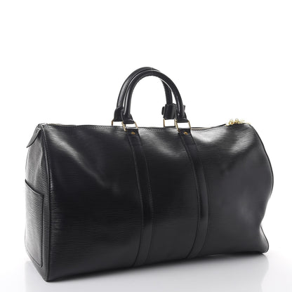 Louis Vuitton Epi Keepall 45 Black 3 of 14