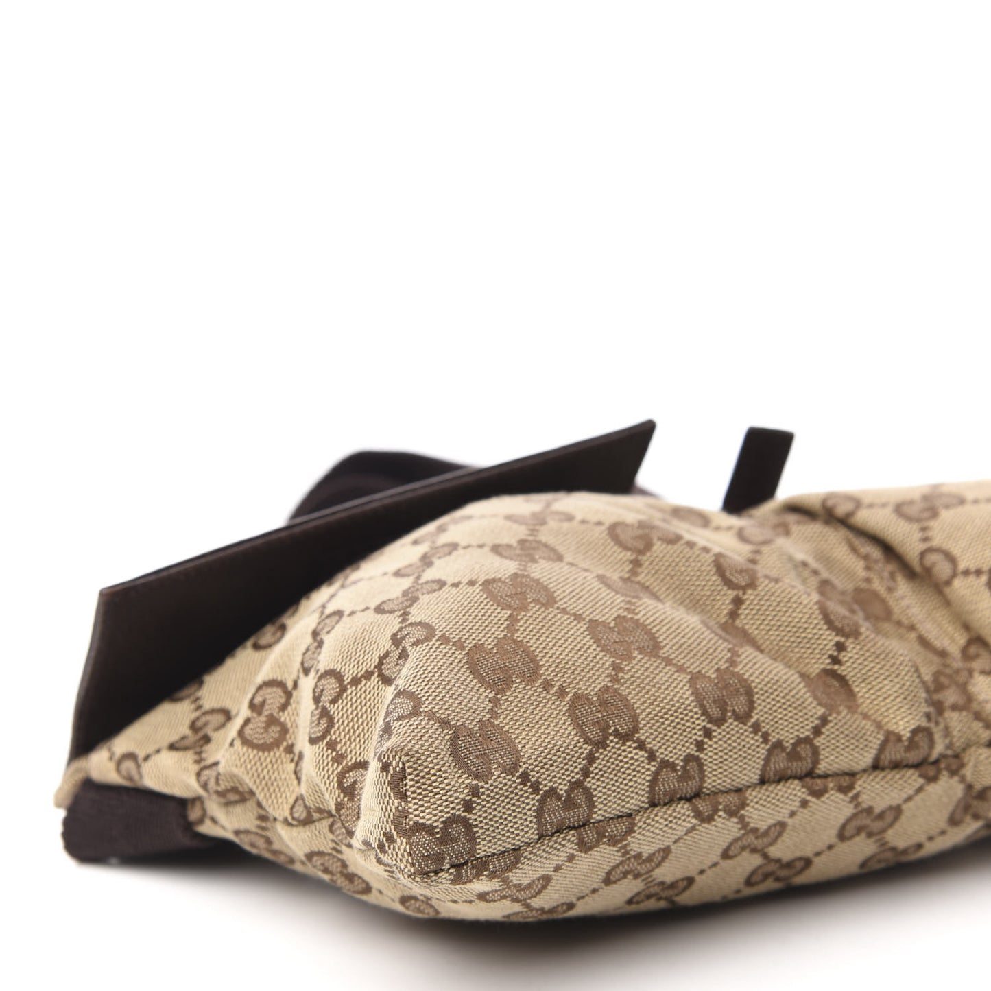 GG Monogram Double Pocket Belt Bag Dark Brown